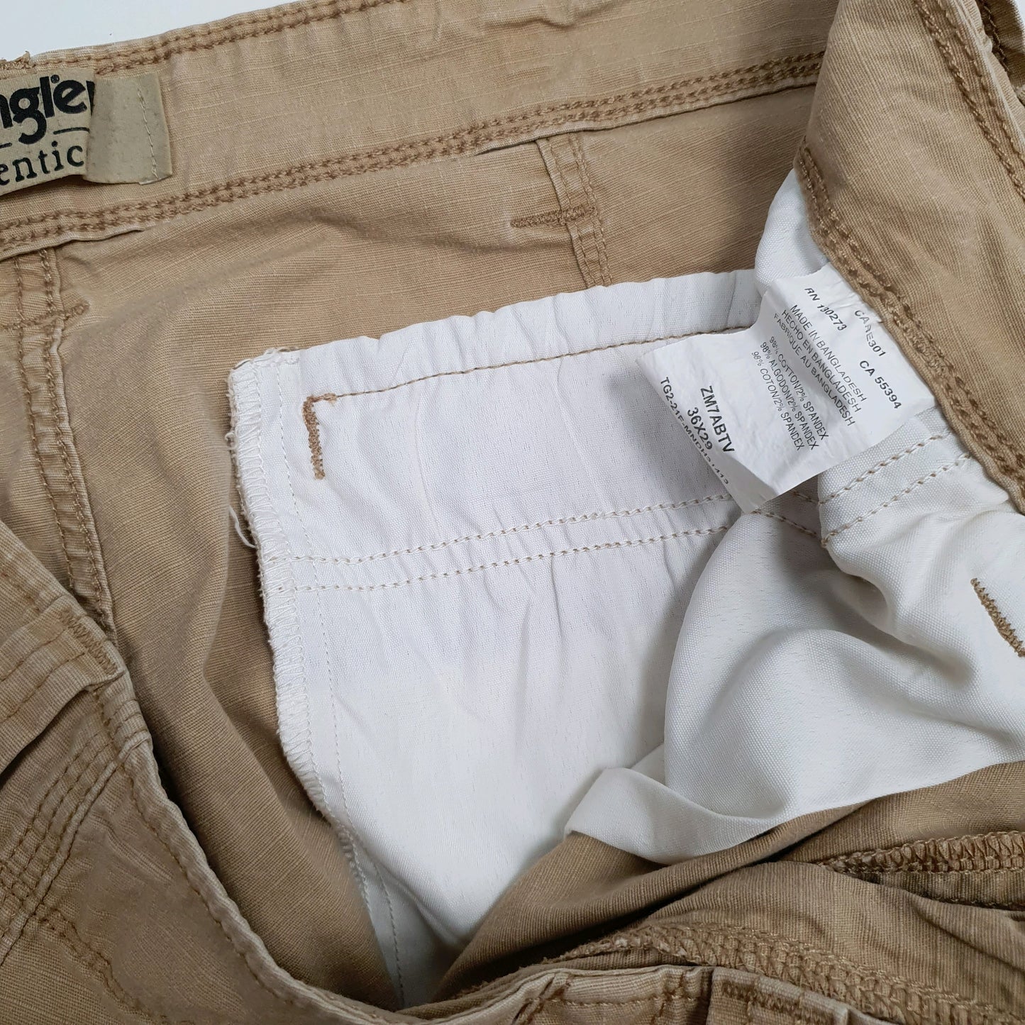 Mens Beige Wrangler   Trousers
