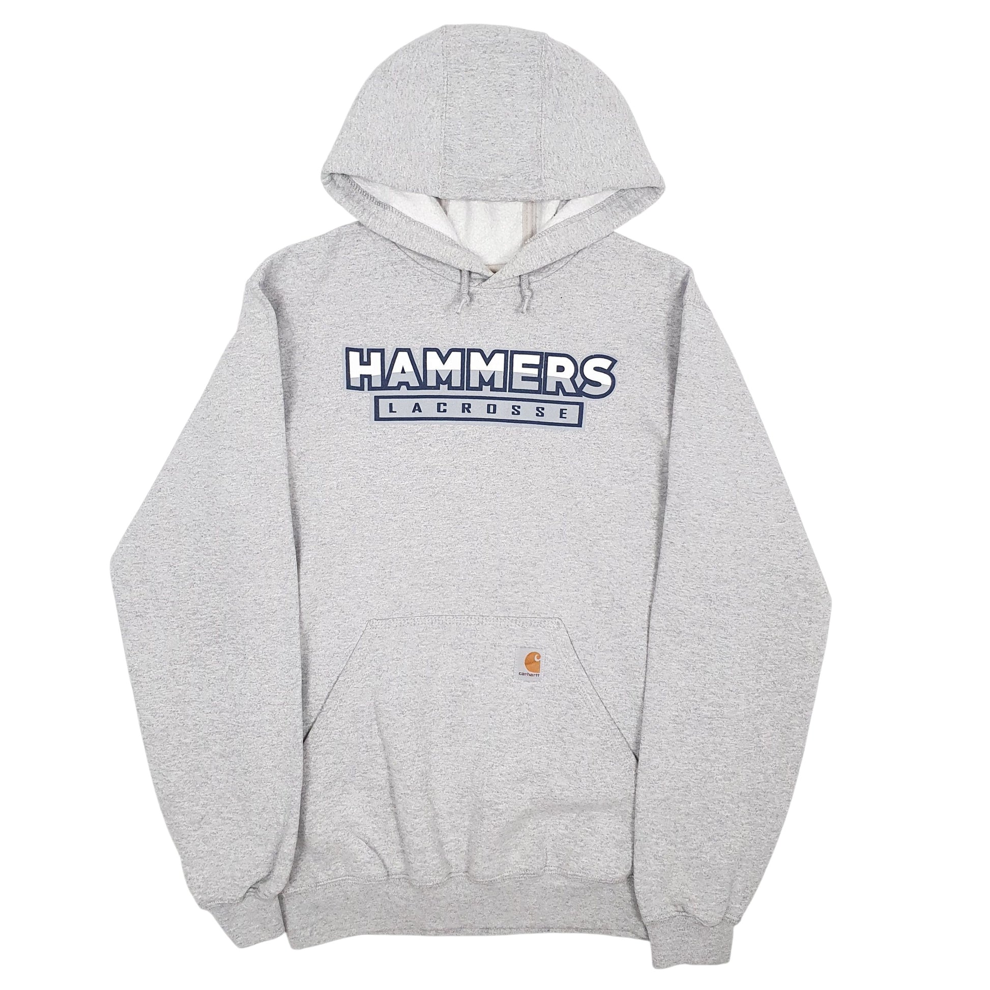 Mens Grey Carhartt Hammers Lacrosse Original Fit Hoodie Jumper