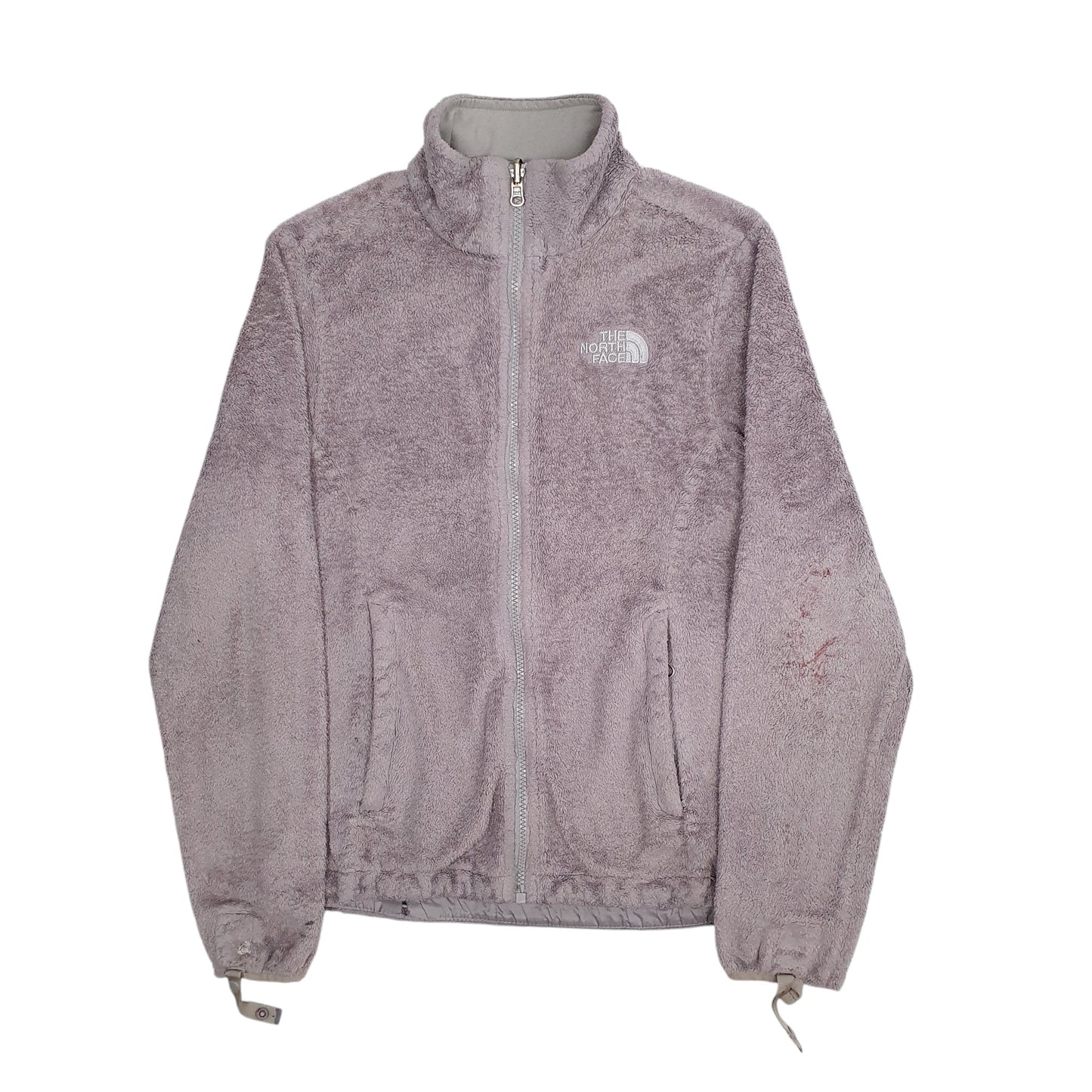 Womens Grey The North Face Fluffy Full Zip Jumper