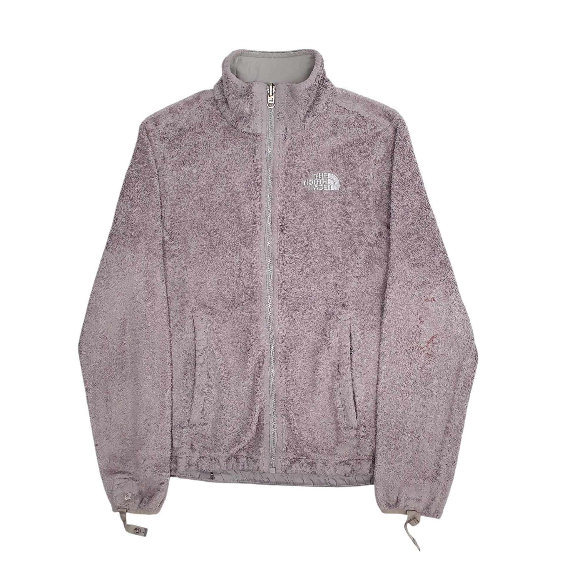 Womens Grey The North Face Fluffy Full Zip Jumper