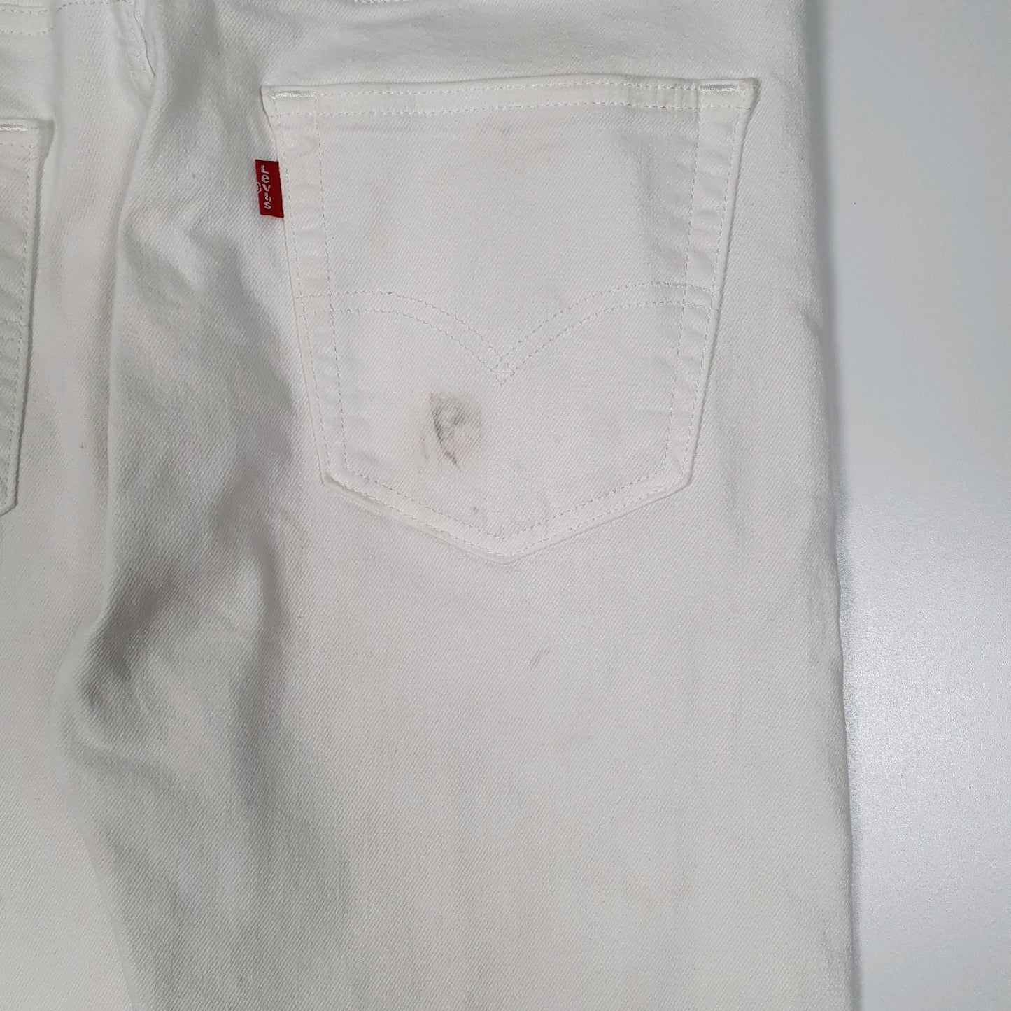Mens White Levis   Jeans