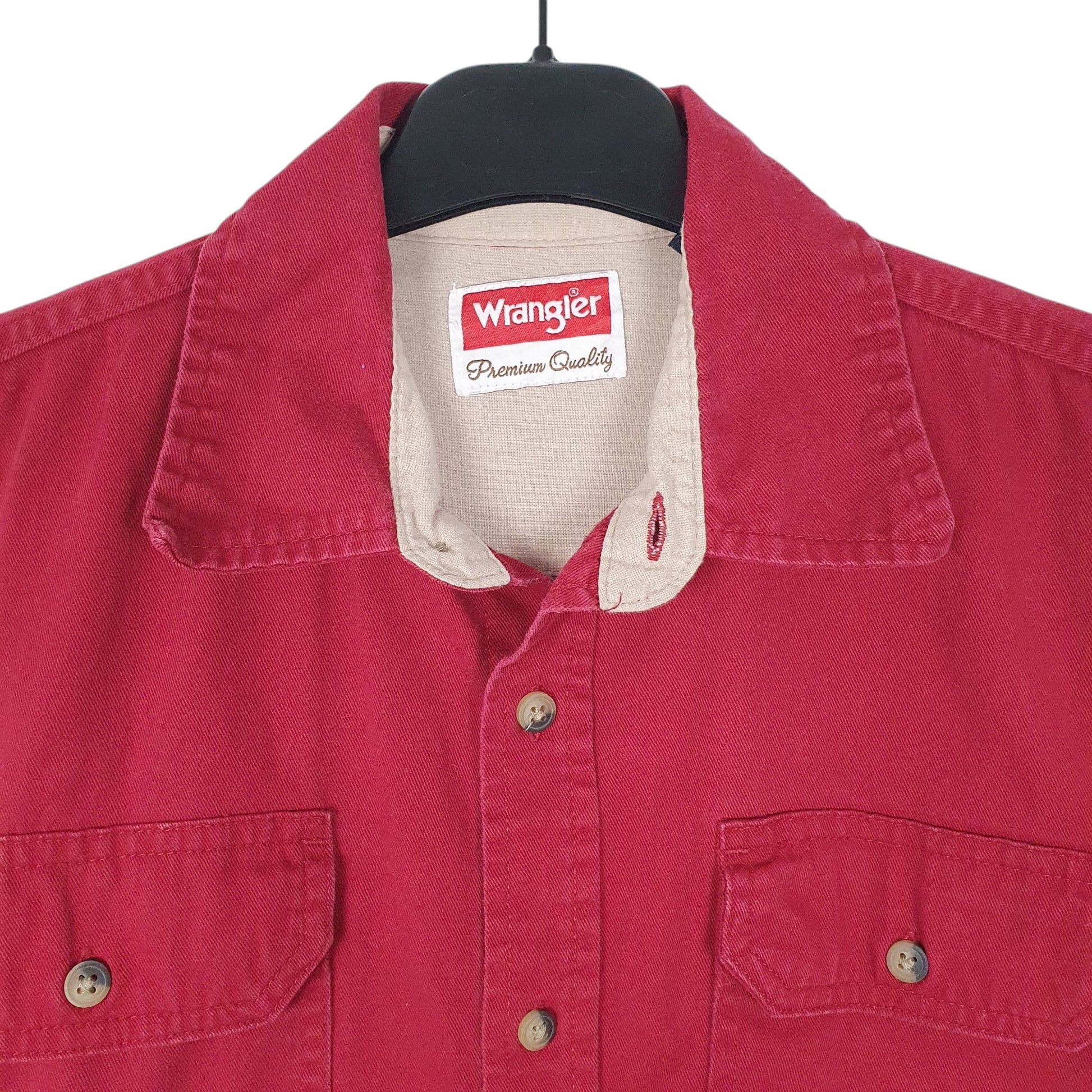 Mens Burgundy Wrangler   Shirt