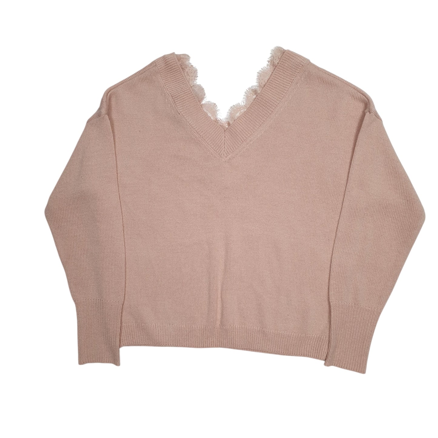 Womens Pink H&M Baggy V Neck Jumper