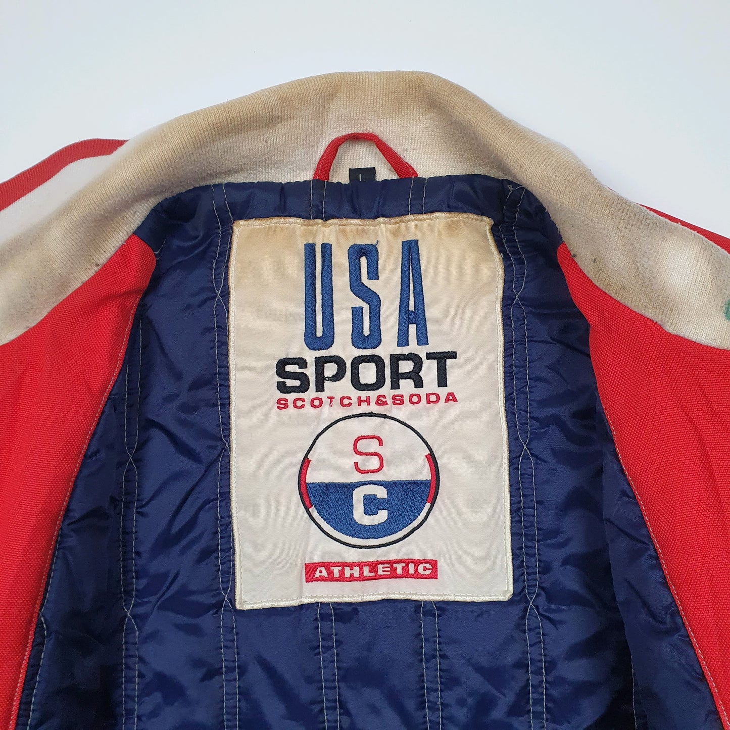 Mens Red Scotch & Soda  Full Zip Coat