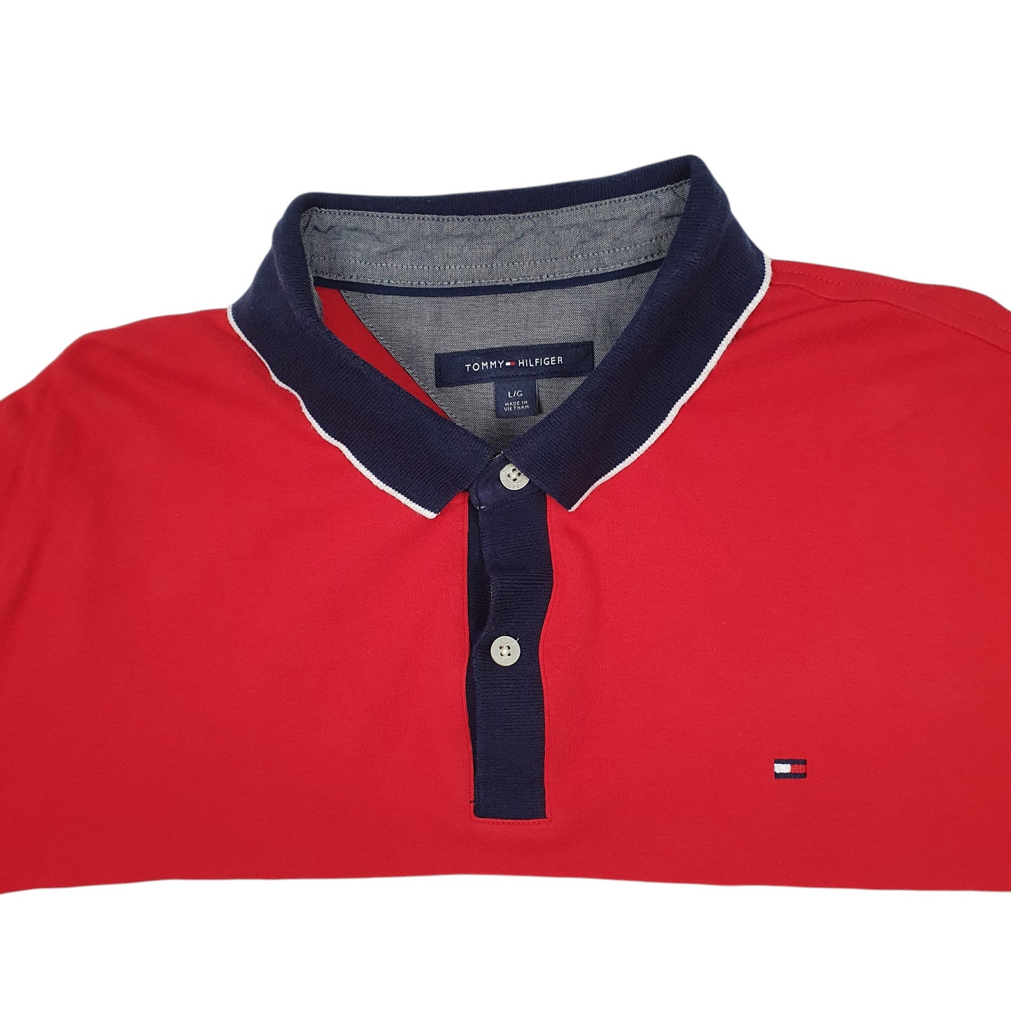 Mens Red Tommy Hilfiger   Polo Shirt
