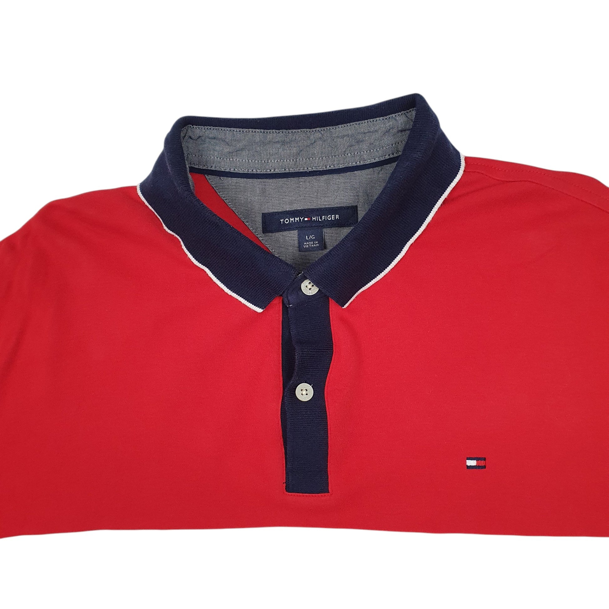 Mens Red Tommy Hilfiger   Polo Shirt