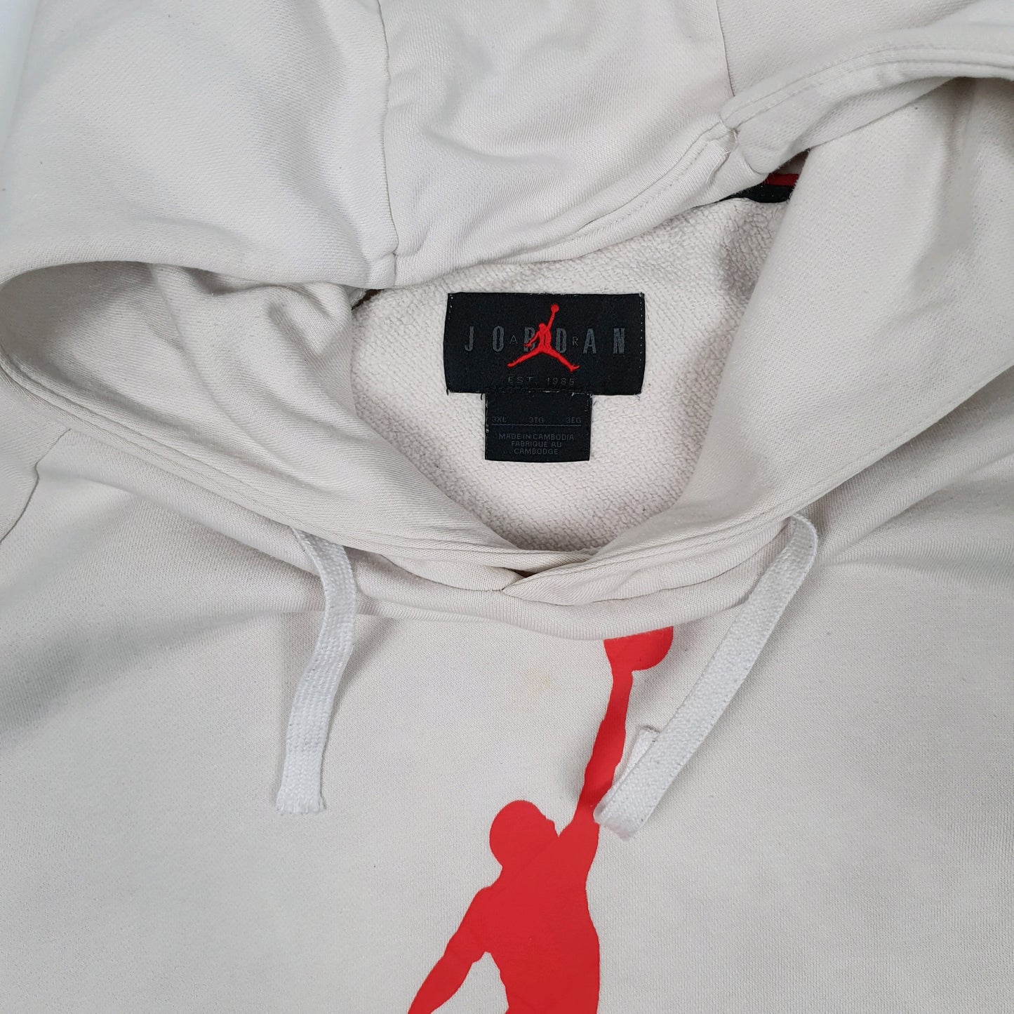 Mens White Nike Air Jordan Basketball Hoodie Jumper