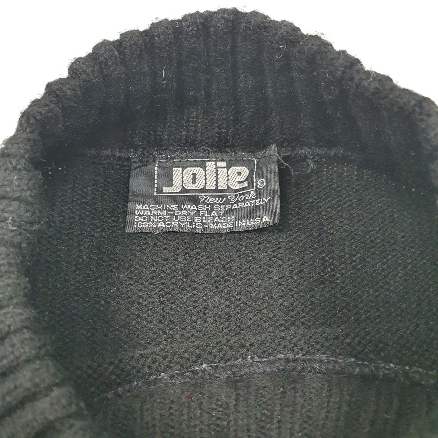 Womens Black Jollie Vintage Made In USA Crewneck Jumper