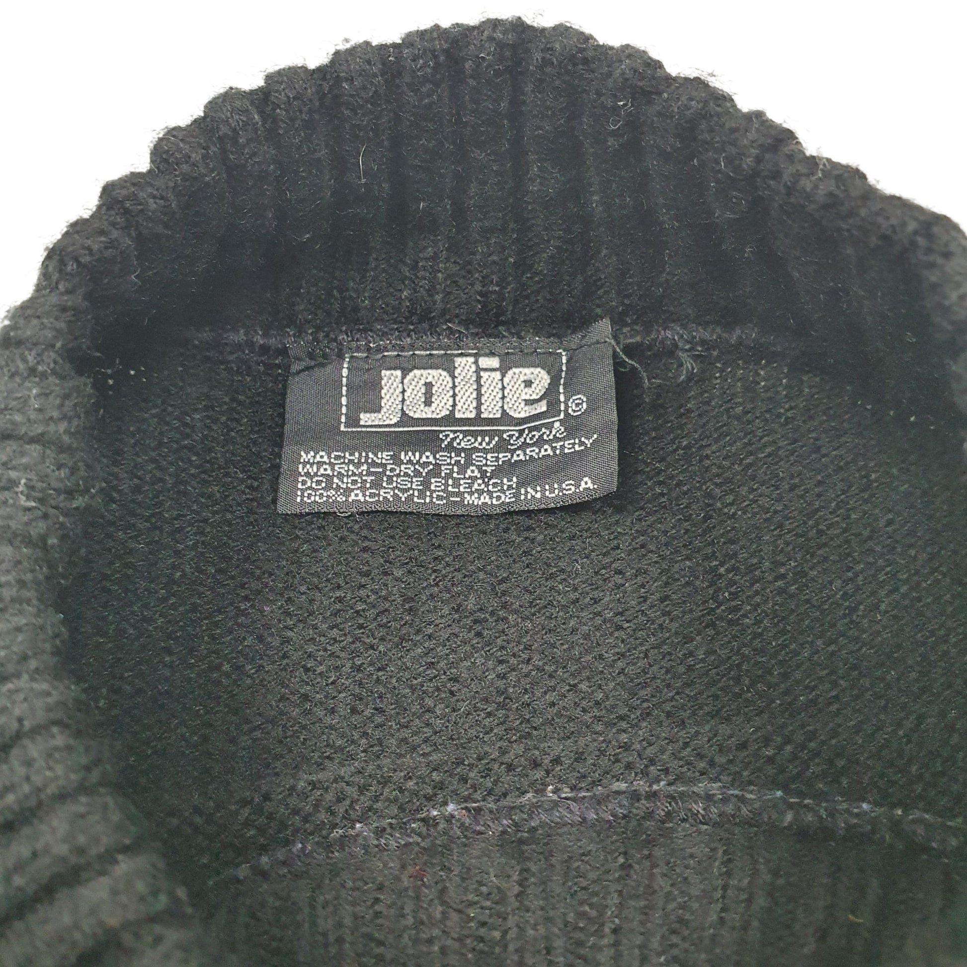 Womens Black Jollie Vintage Made In USA Crewneck Jumper