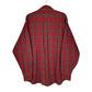 Mens Red L.L.Bean Thick Flannel Plaid  Shirt