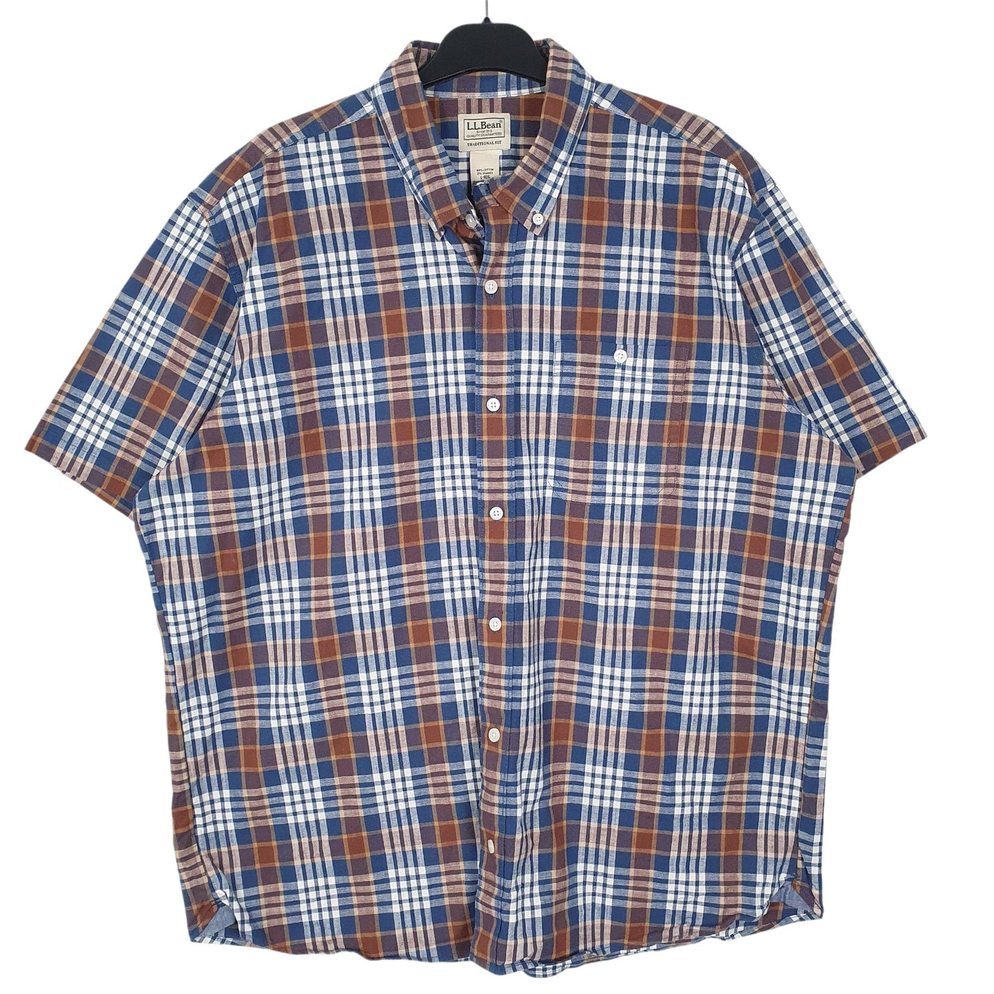 Mens Blue L.L.Bean  Short Sleeve Shirt