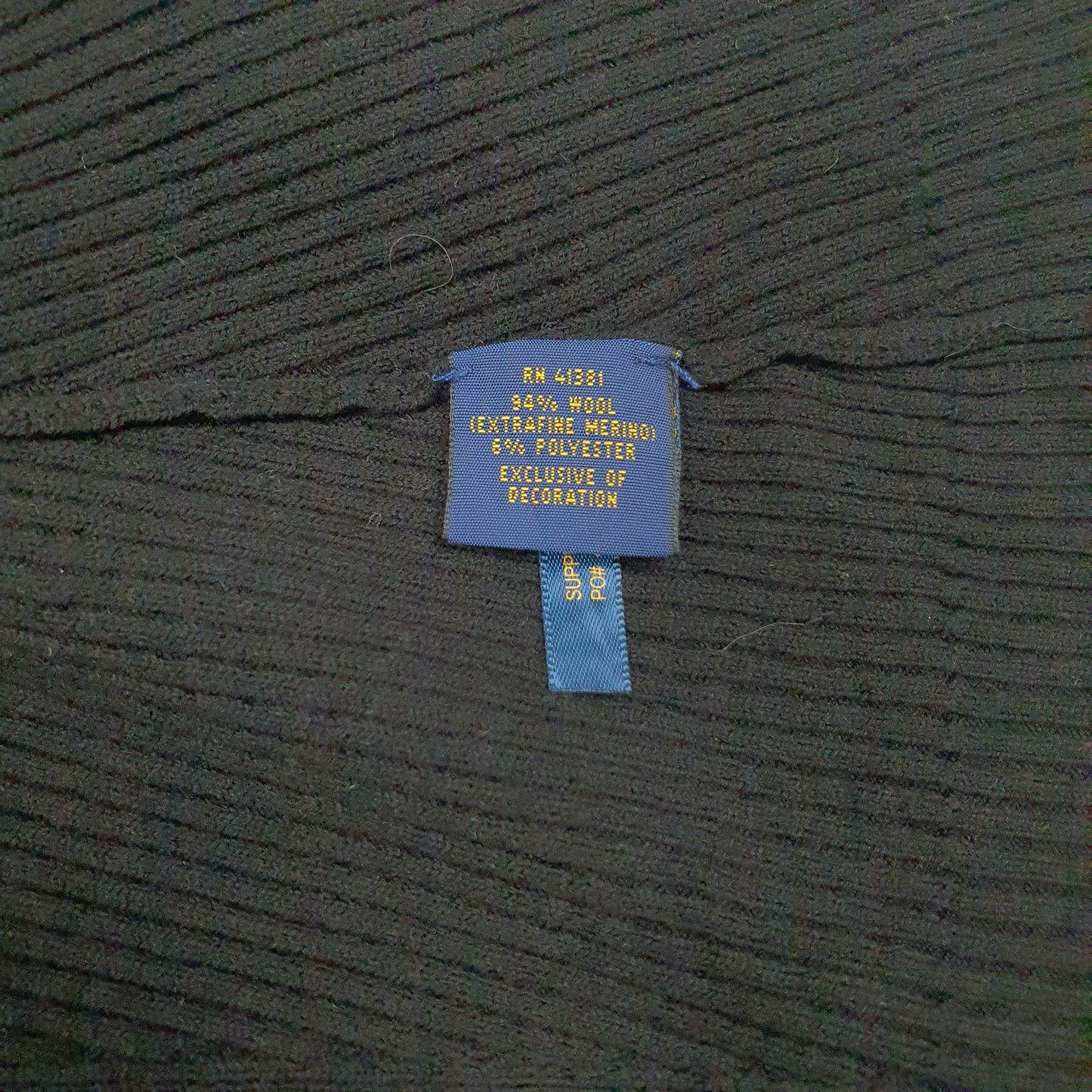 Mens Black Polo Ralph Lauren Stretch Full Zip Jumper