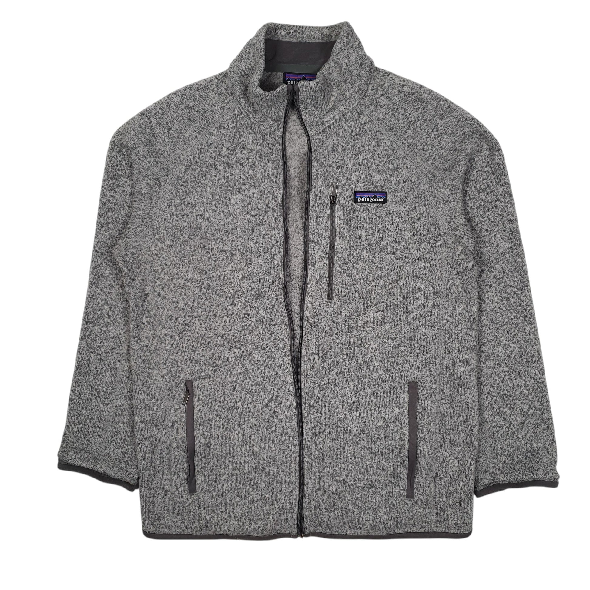 Mens Grey Patagonia Better Sweater Full Zip Jumper