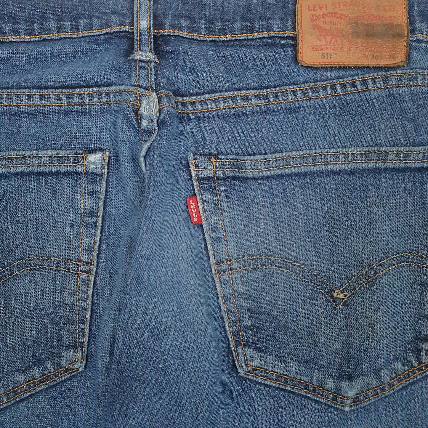 Mens Blue Levis Distressed  Jeans