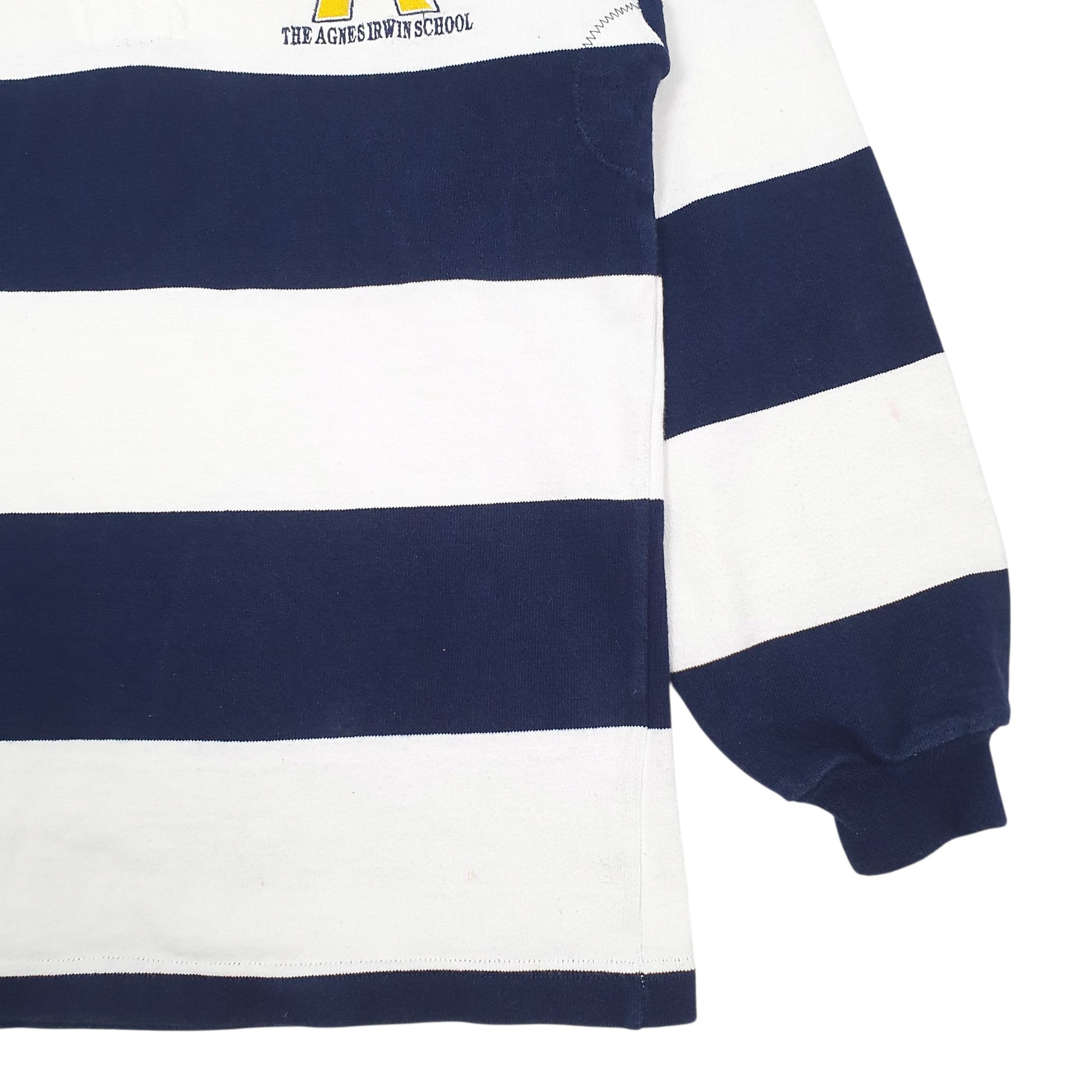 Mens White Barbarian Rugby Crewneck Polo Shirt