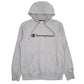 Mens Grey Champion Spellout Hoodie Jumper