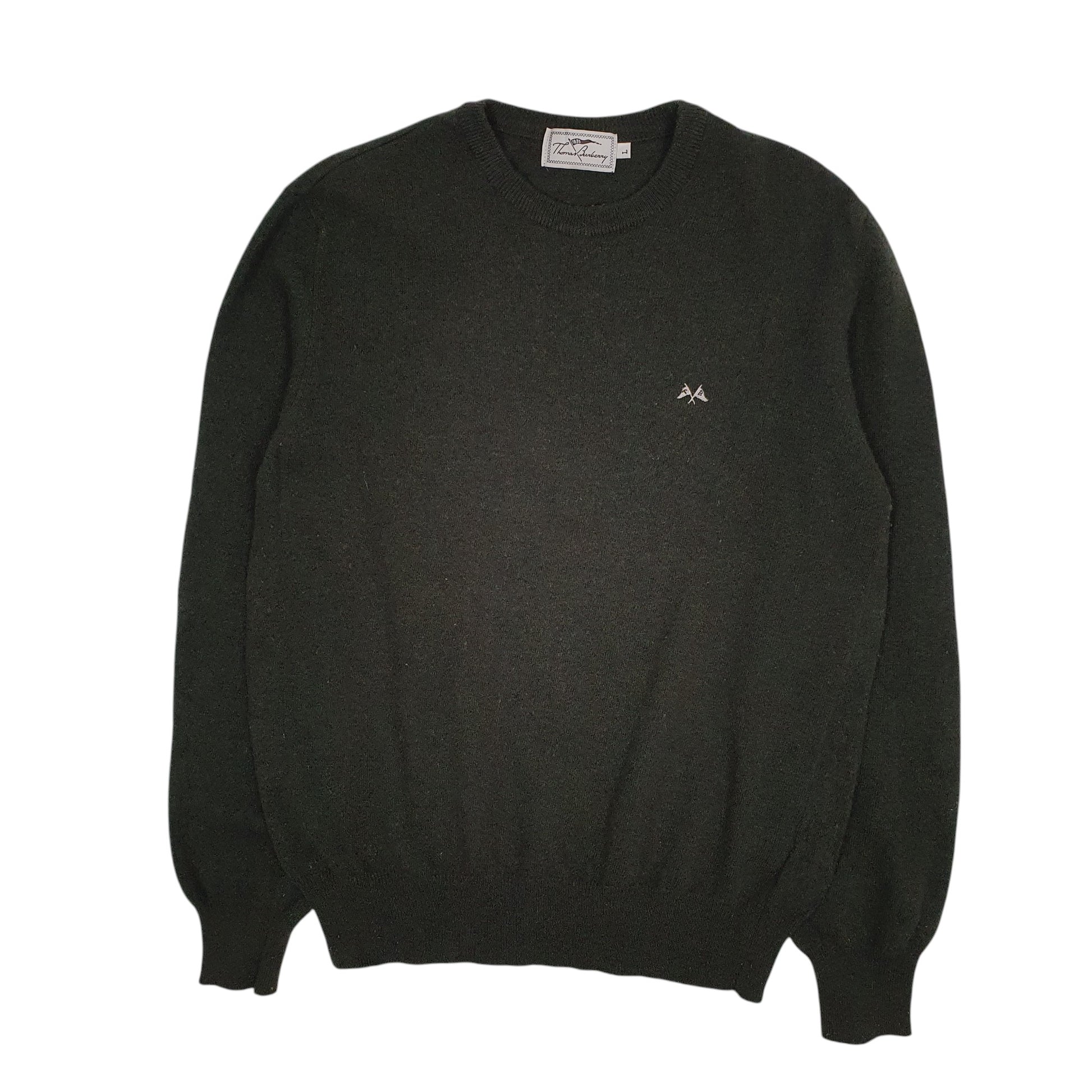 Mens Green Burberry  Crewneck Jumper
