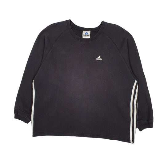 Womens Black Adidas Vintage 00s Crewneck Jumper