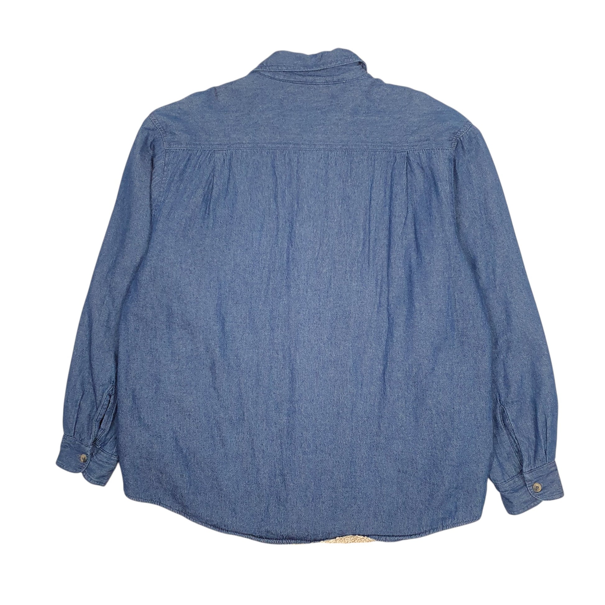 Mens Blue Wrangler Sherpa Lined  Coat