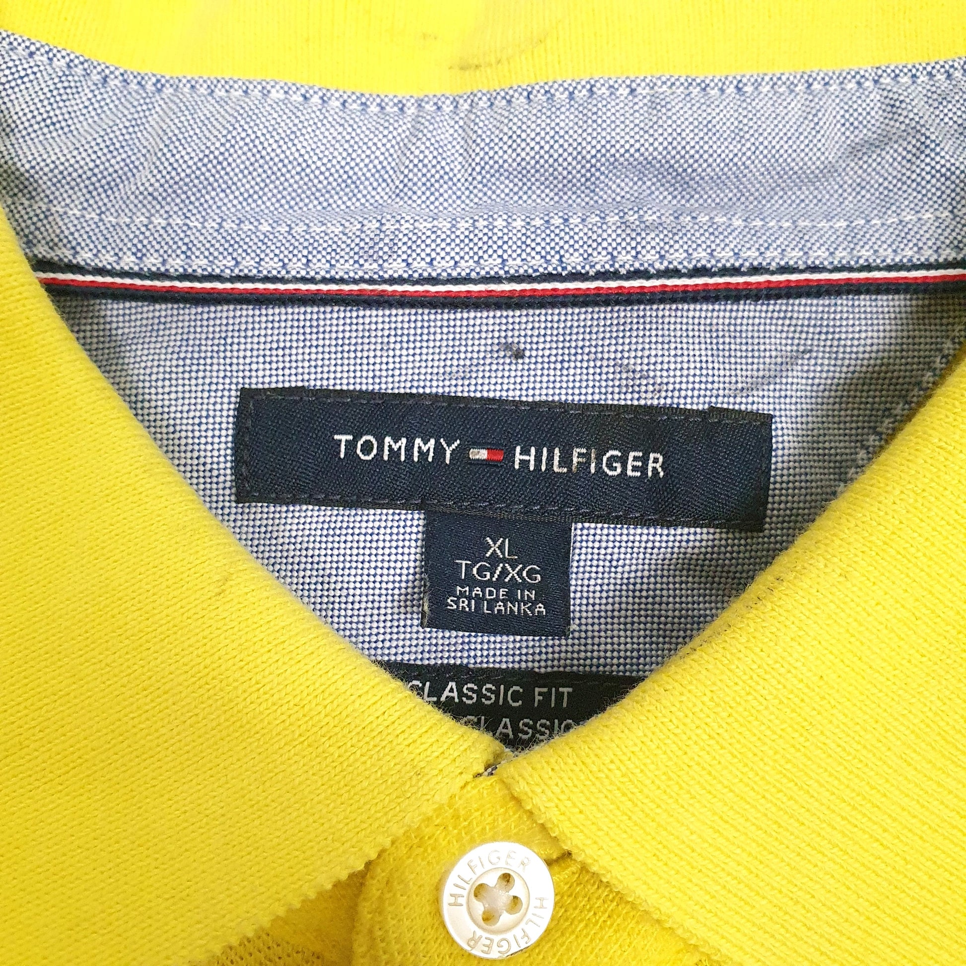 Mens Yellow Tommy Hilfiger   Polo Shirt