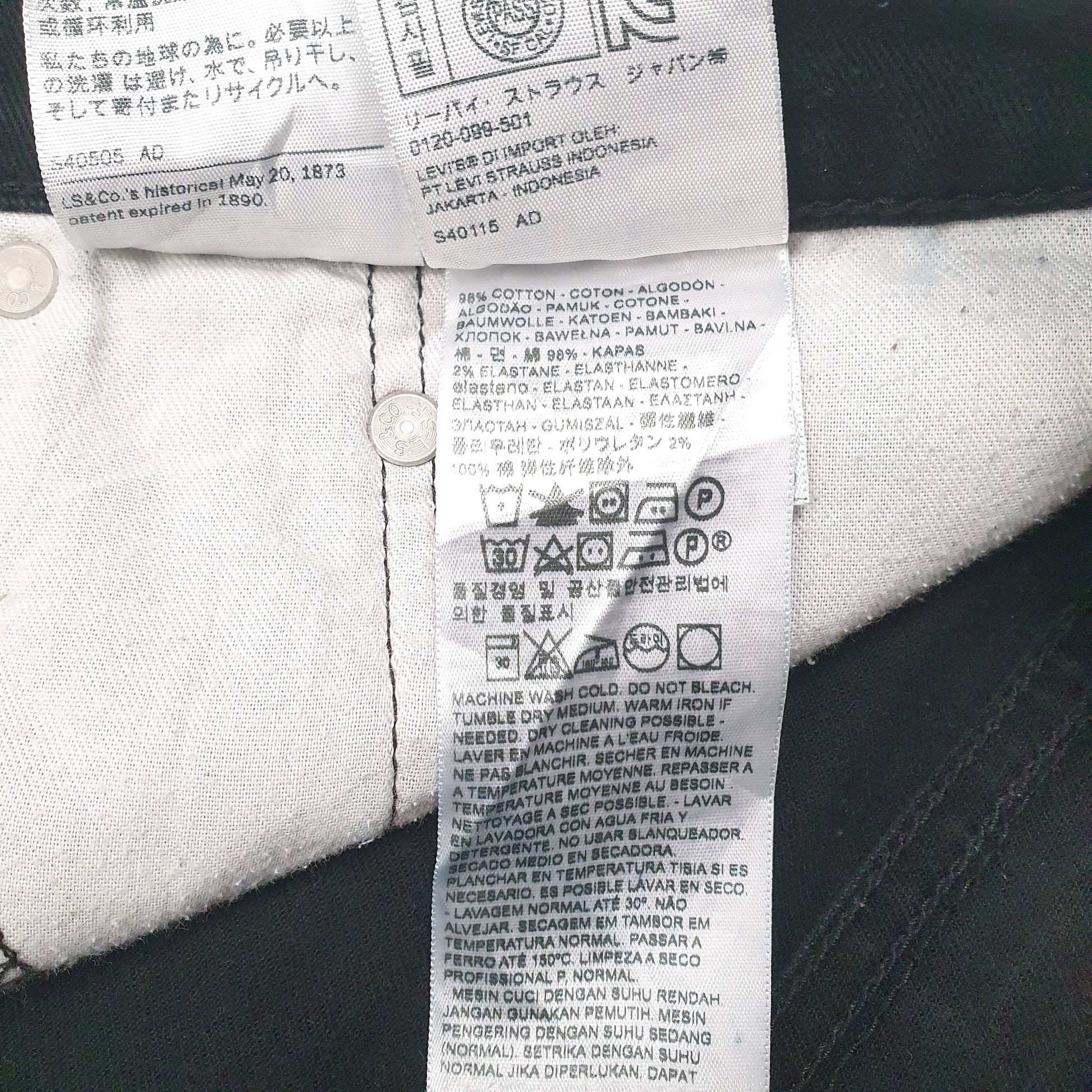 Mens Black Levis   Jeans