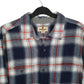 Mens Navy Woolrich Thick Flannel Plaid  Shirt