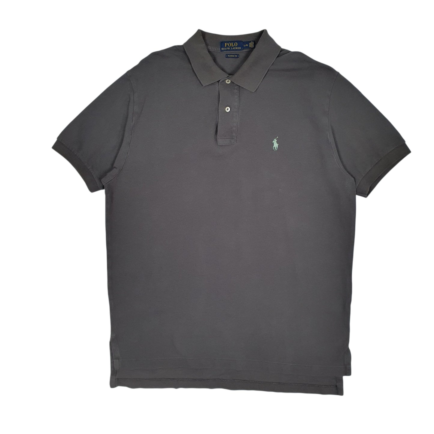 Mens Grey Polo Ralph Lauren Classic Fit Short Sleeve Polo Shirt