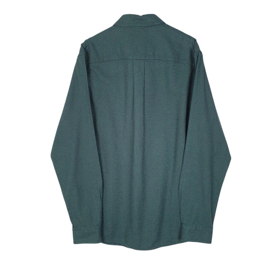 Mens Green L.L.Bean Thick Houndstooth  Shirt
