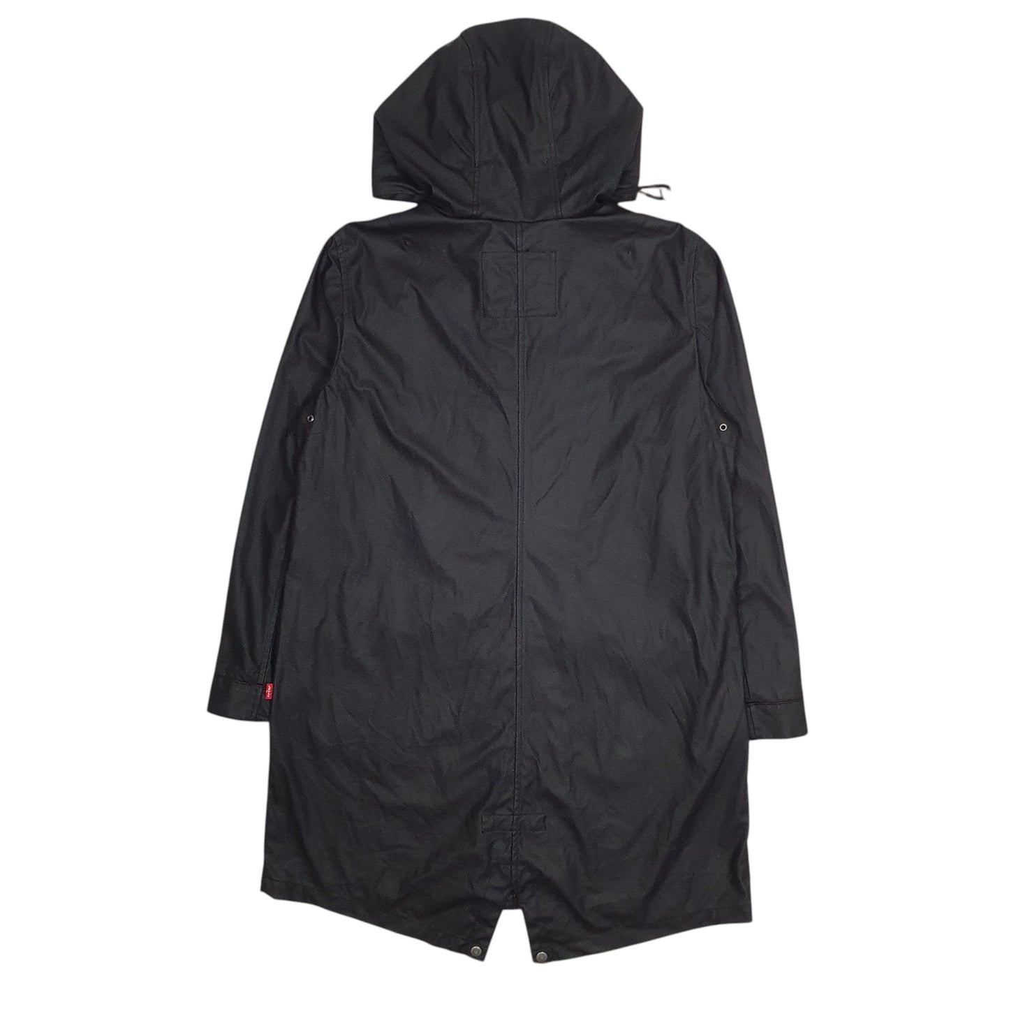 Mens Black Levis Fishtail Waterproof Rain  Coat