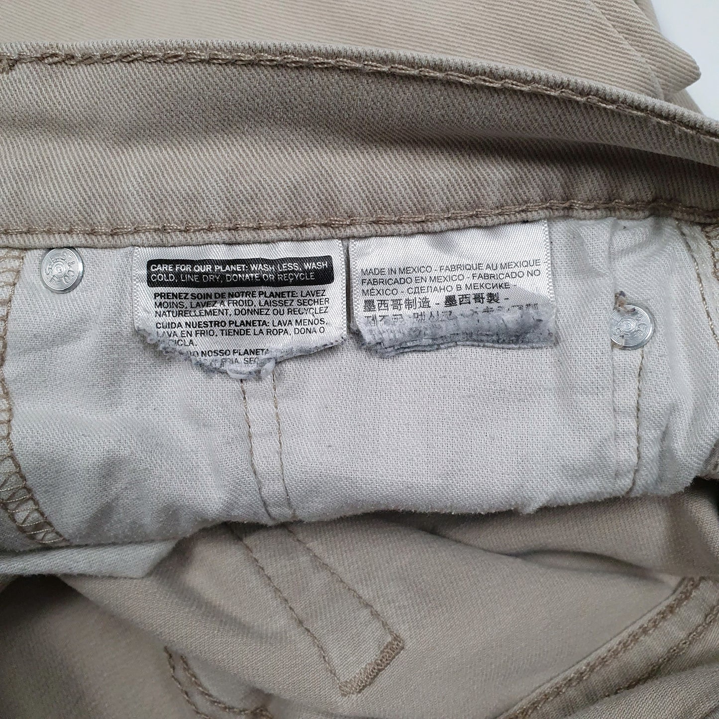 Mens Beige Levis 502 Slim  Trousers