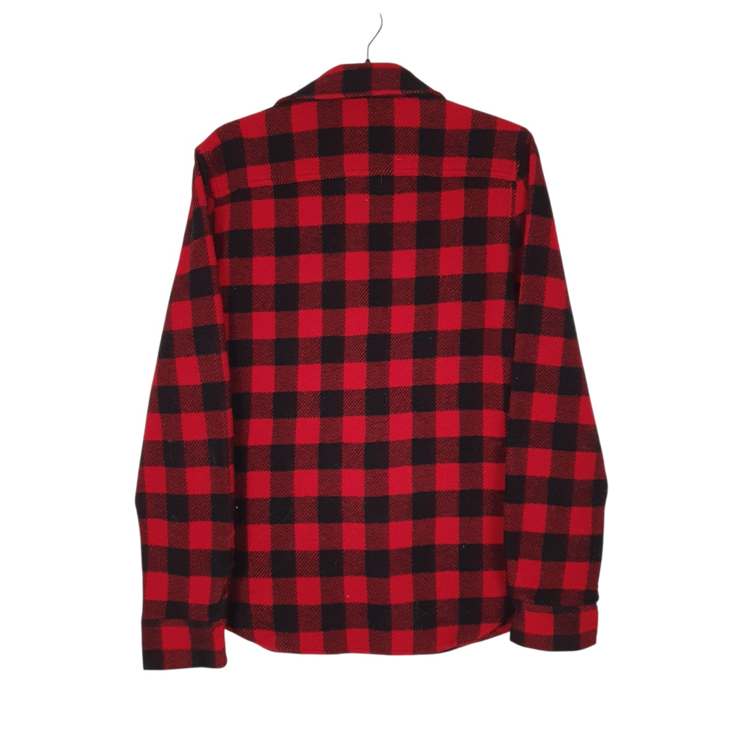 Mens Red Woolrich Thick Plaid  Shirt