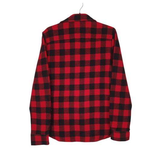 Mens Red Woolrich Thick Plaid  Shirt