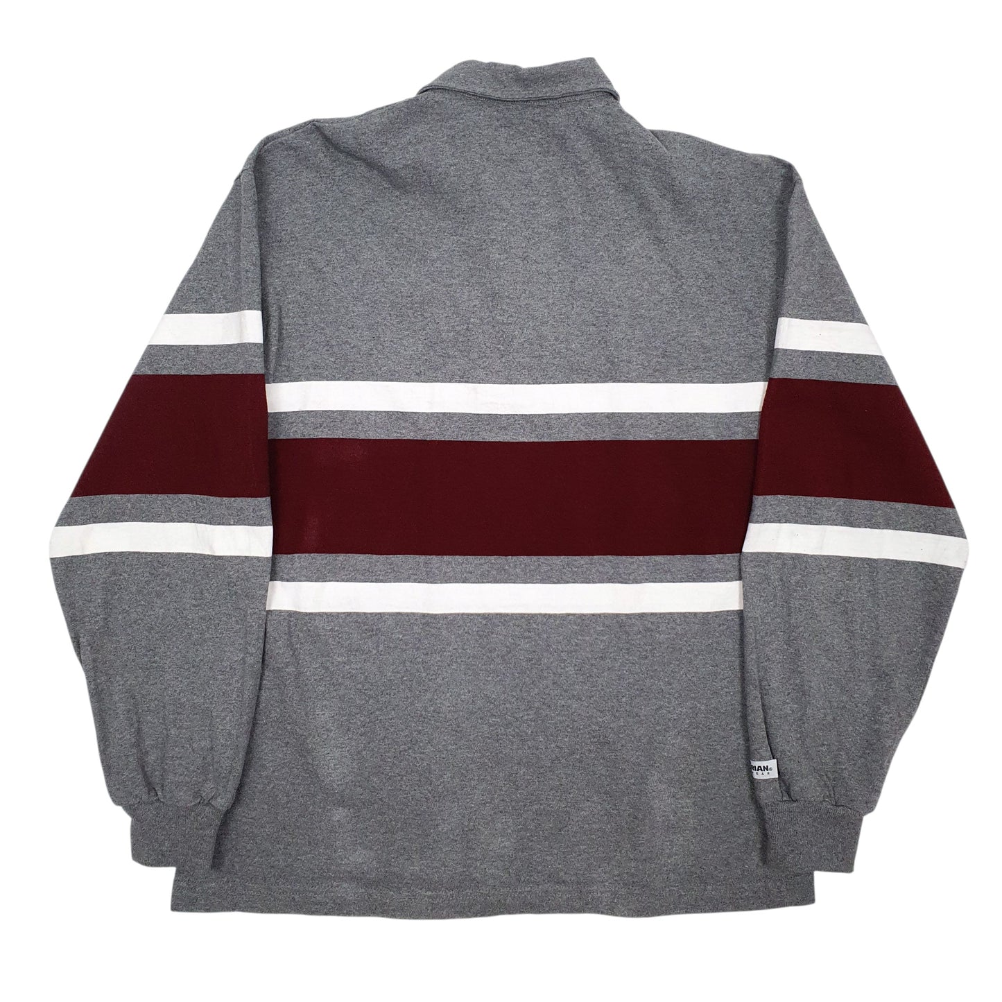 Mens Grey Barbarian Rugby Lightweight Crewneck Polo Shirt