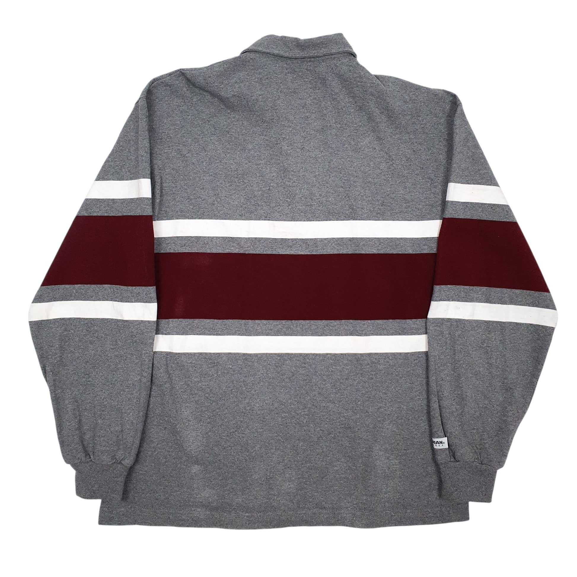 Mens Grey Barbarian Rugby Lightweight Crewneck Polo Shirt