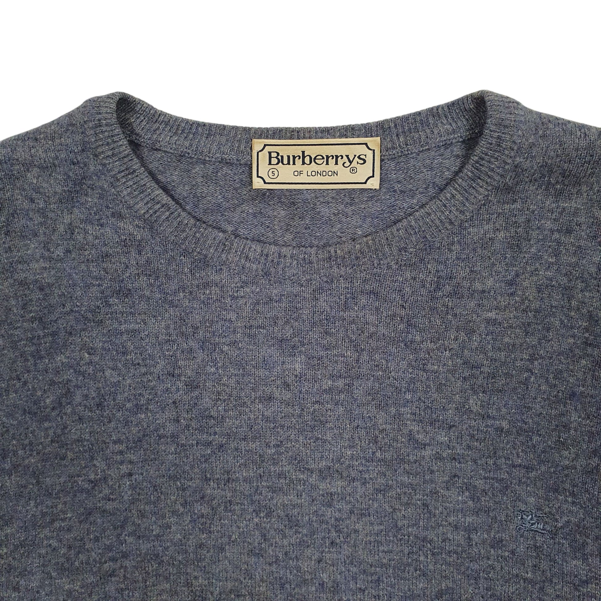 Mens Blue Burberry Vintage 90s Crewneck Jumper