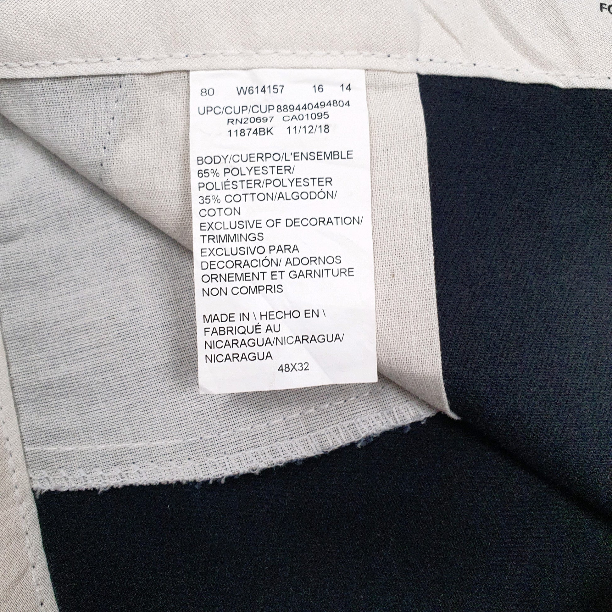 Mens Black Dickies   Trousers