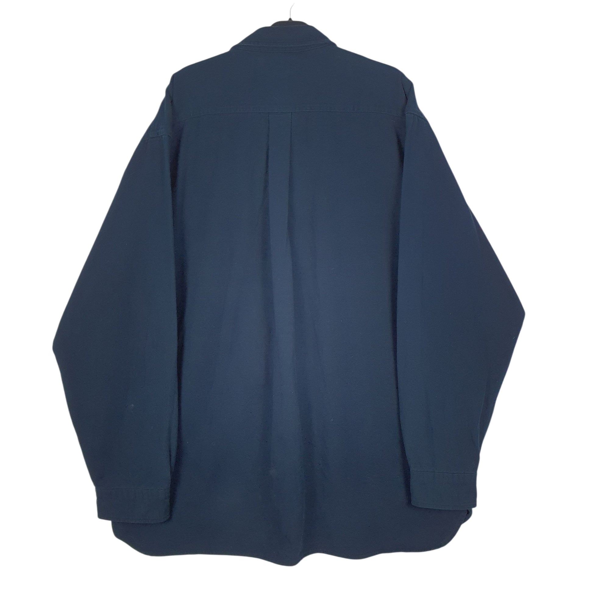 Mens Navy L.L.Bean Chamois  Shirt