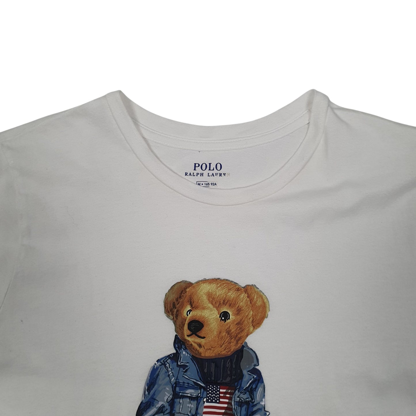 Womens White Polo Ralph Lauren Polo Bear  T Shirt