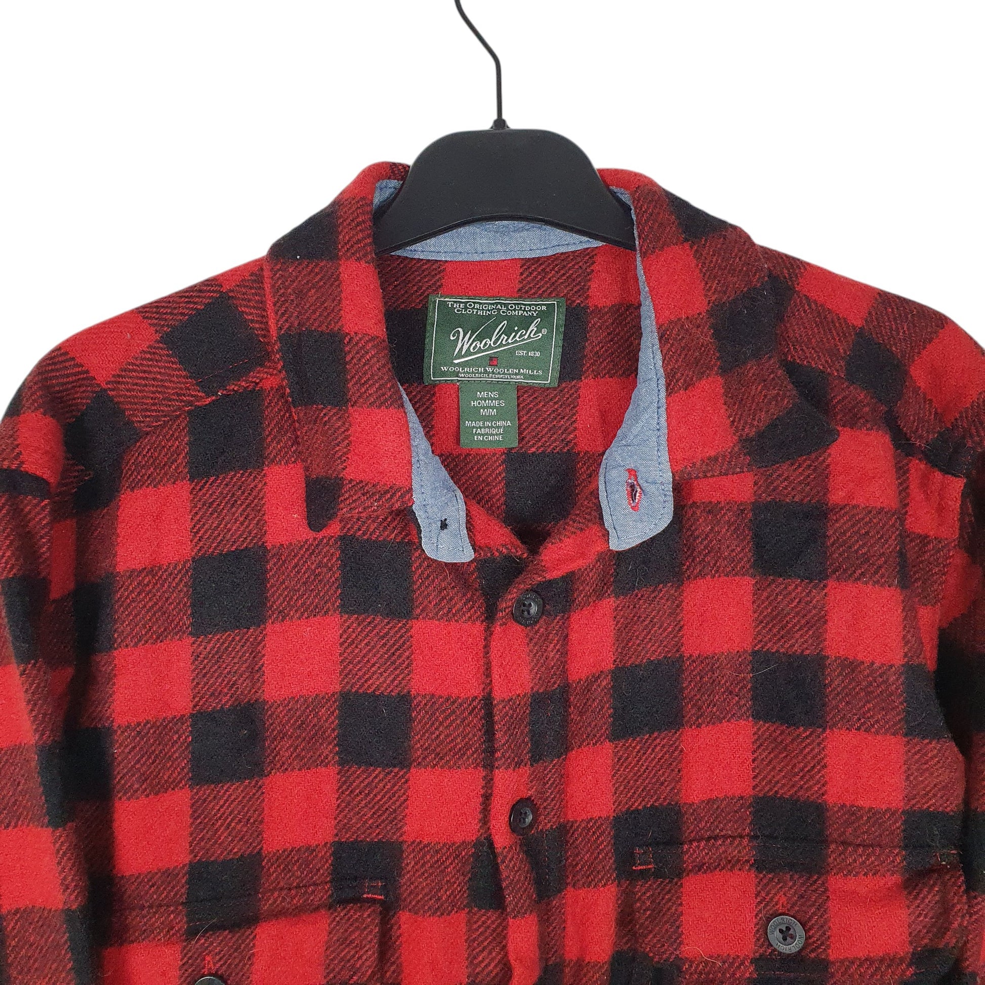 Mens Red Woolrich Thick Whacket  Shirt