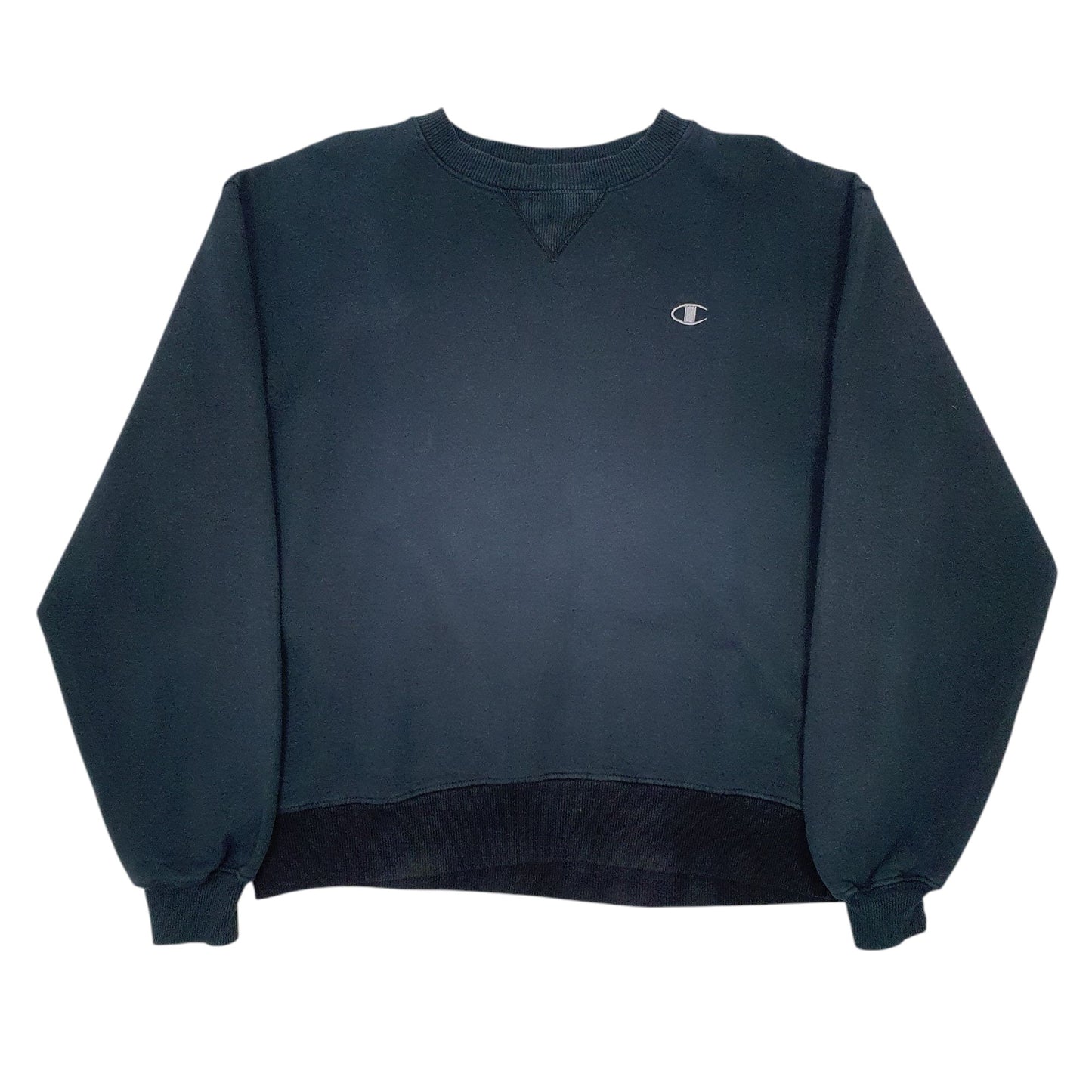 Mens Black Champion  Crewneck Jumper
