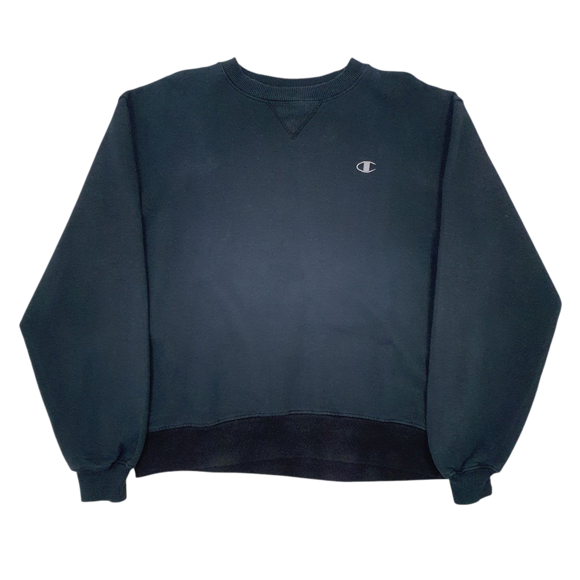 Mens Black Champion  Crewneck Jumper
