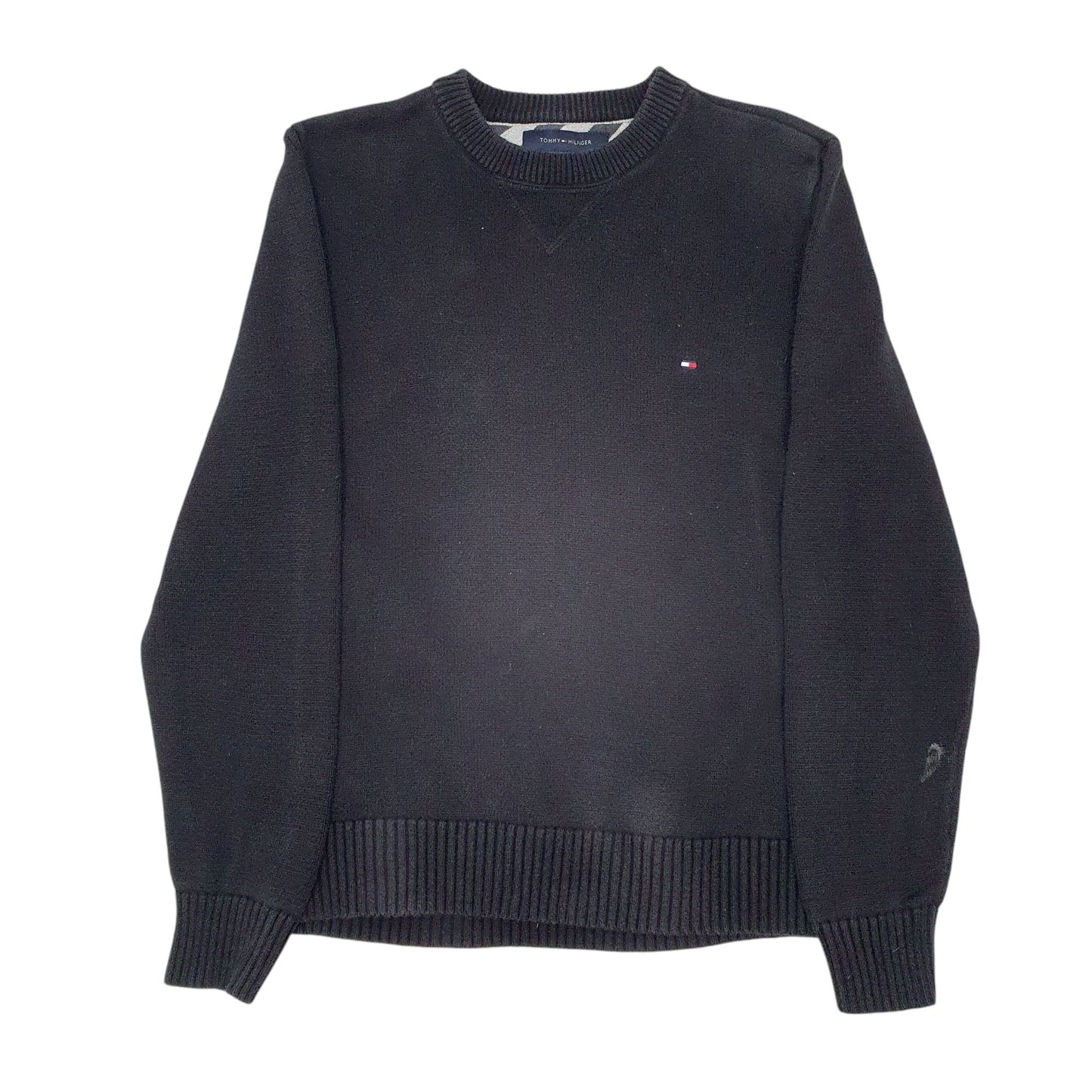 Mens Black Tommy Hilfiger  Crewneck Jumper