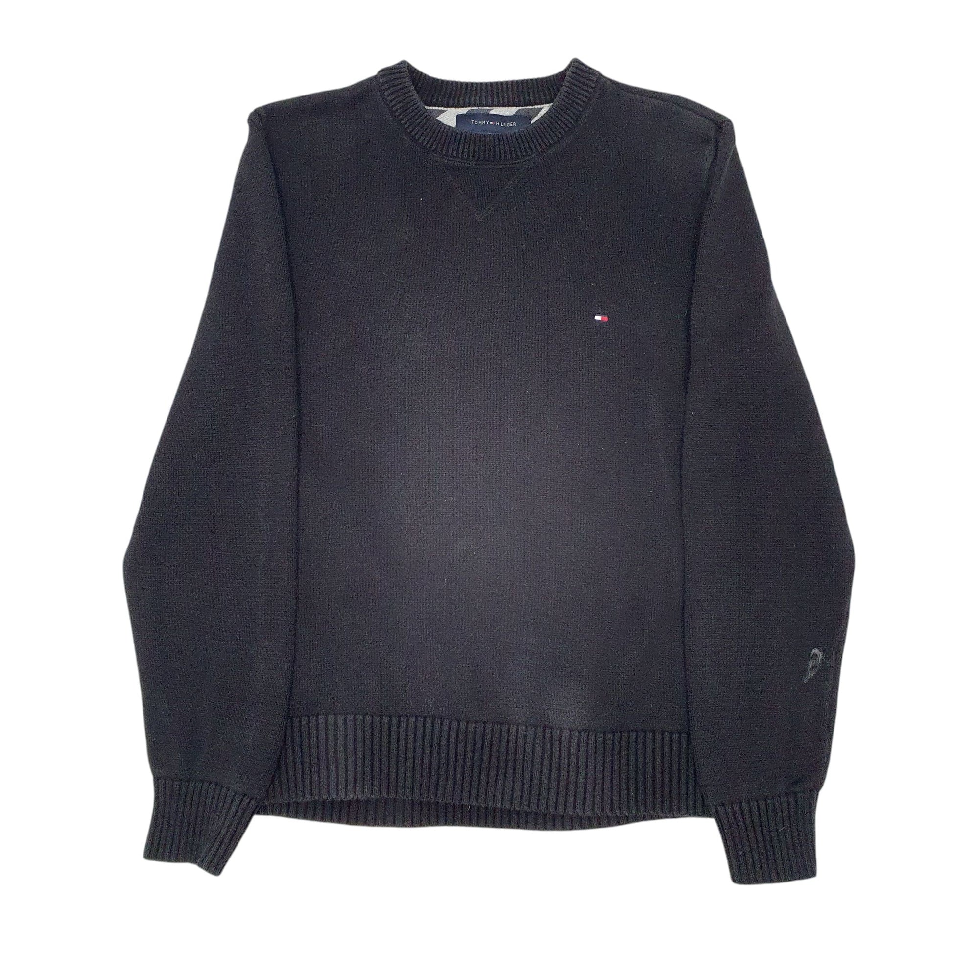 Mens Black Tommy Hilfiger  Crewneck Jumper