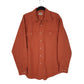 Mens Orange L.L.Bean Sunwashed Canvas Long Sleeve Shirt