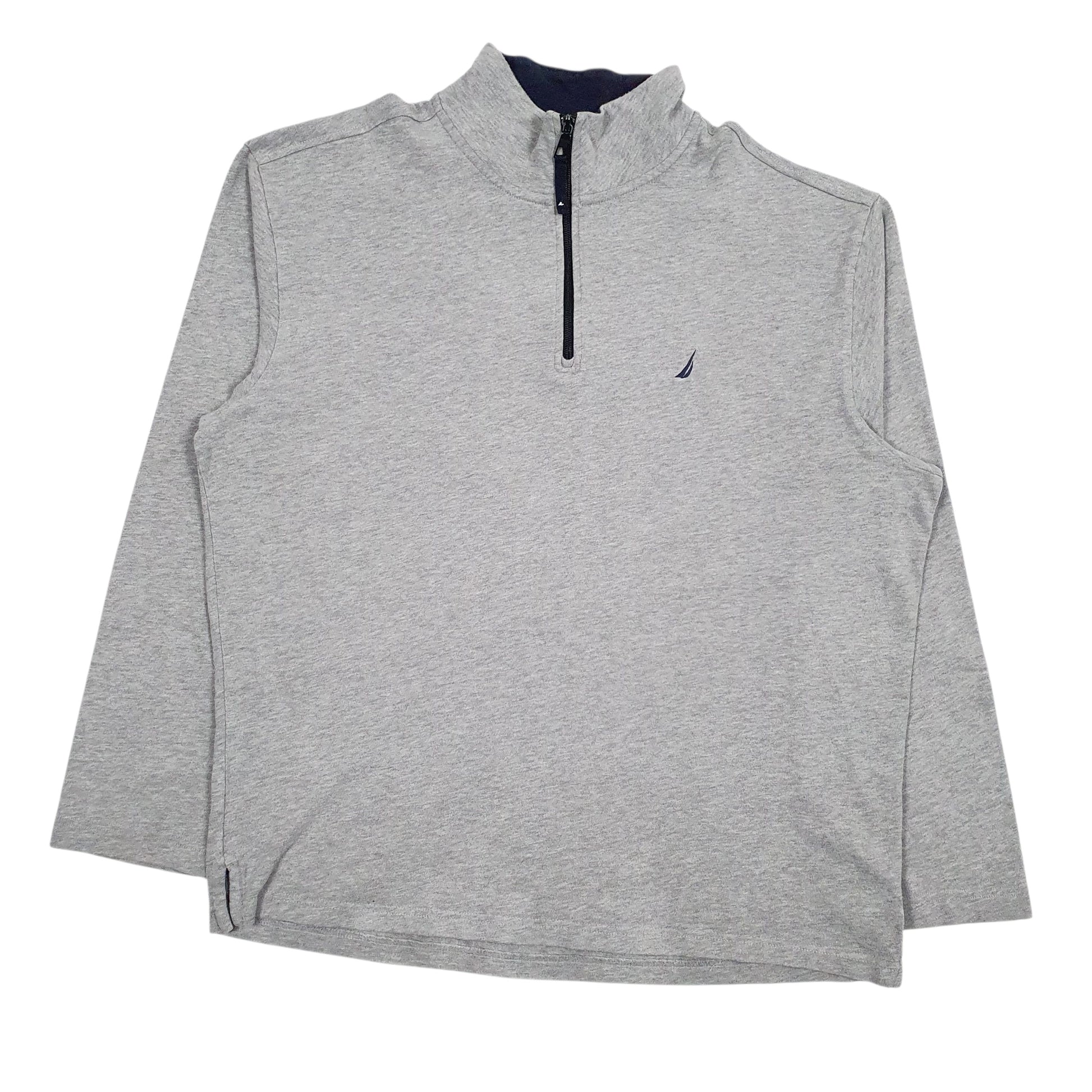 Mens Grey Nautica  Quarter Zip Jumper