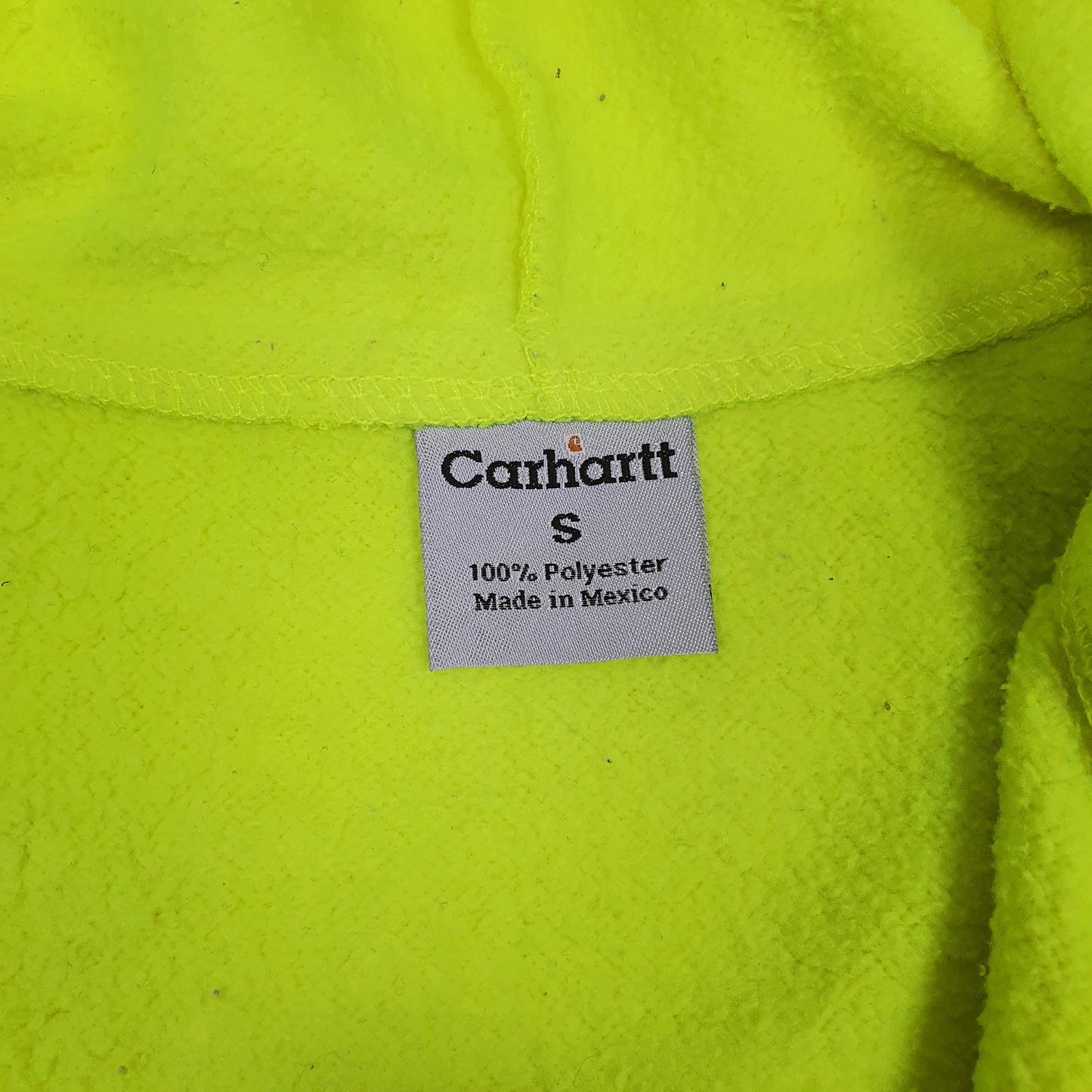 Mens Green Carhartt Hi-Vis Full Zip Jumper