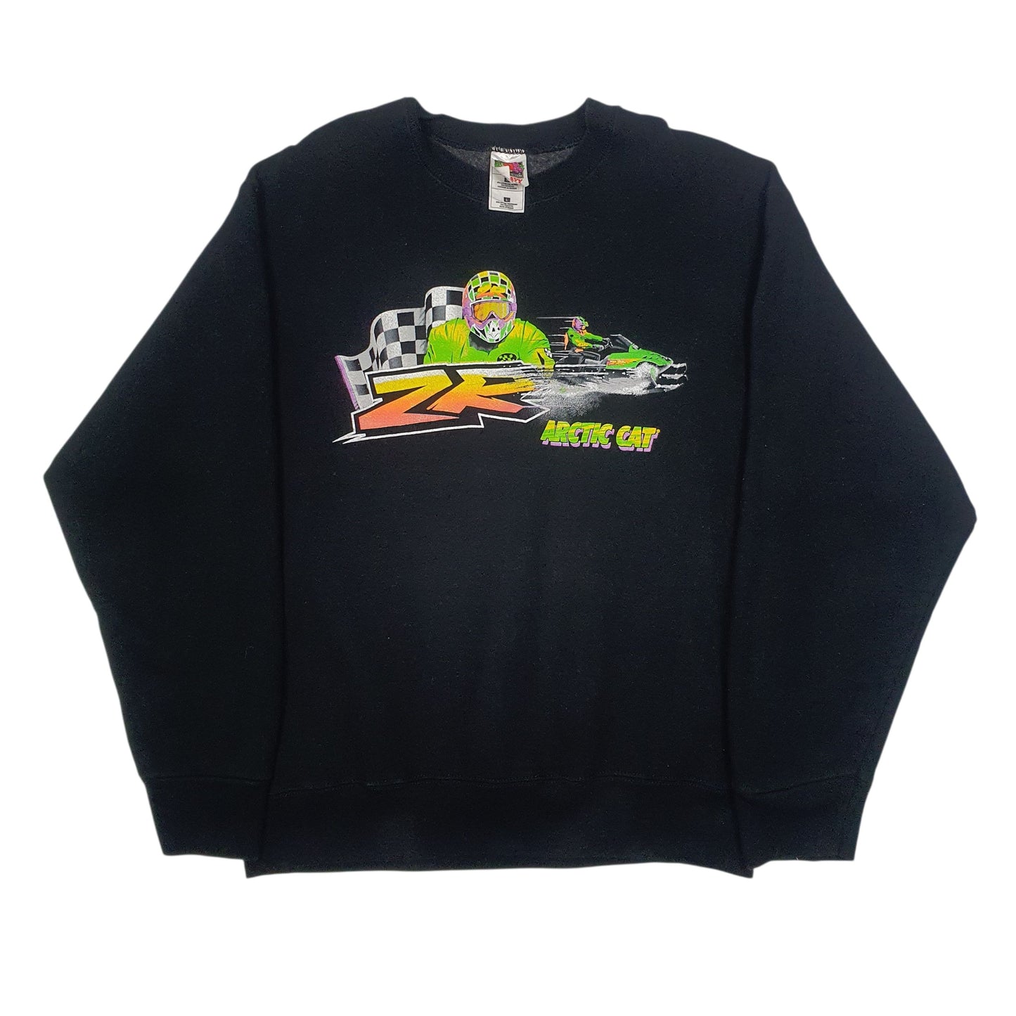 Mens Black Fruit Of The Loom  Crewneck Jumper