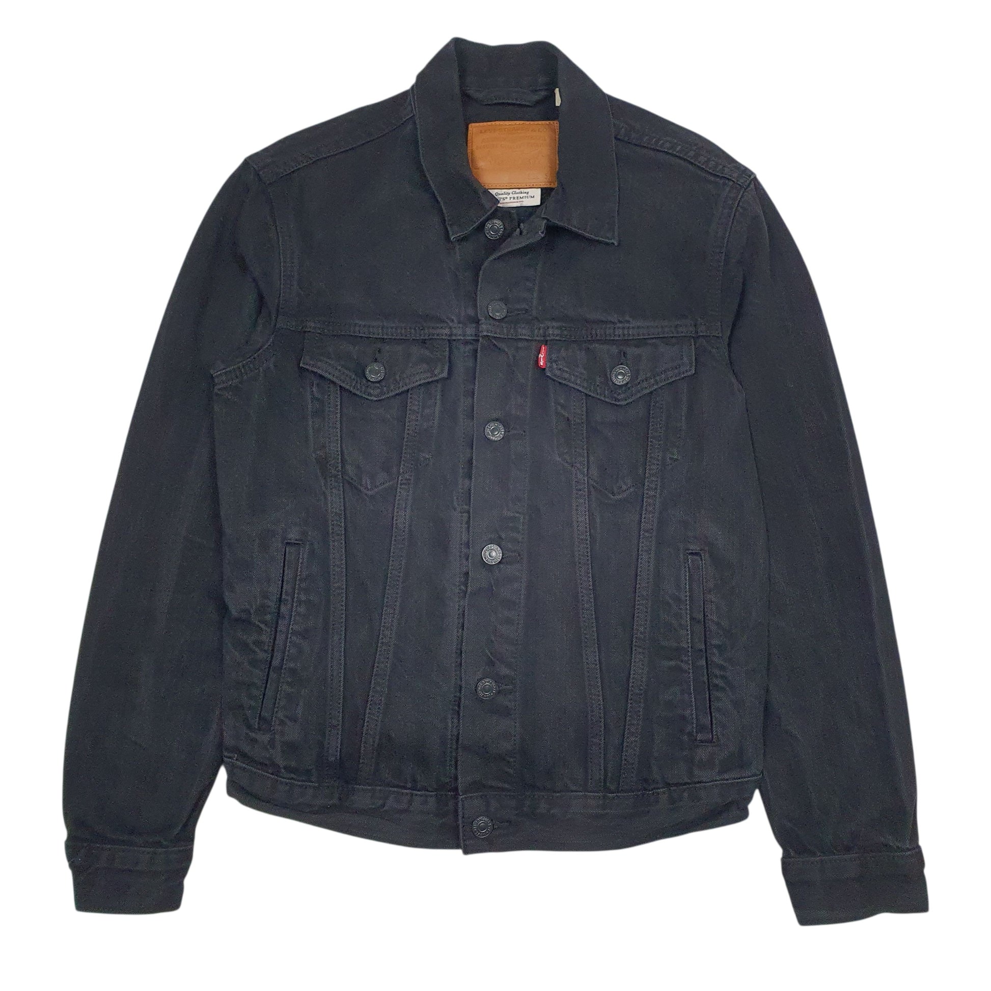 Mens Black Levis   Coat