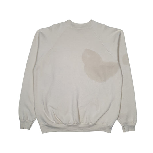 Mens Cream Fruit Of The Loom Vintage 90s 1994 Looney Tunes Crewneck Jumper