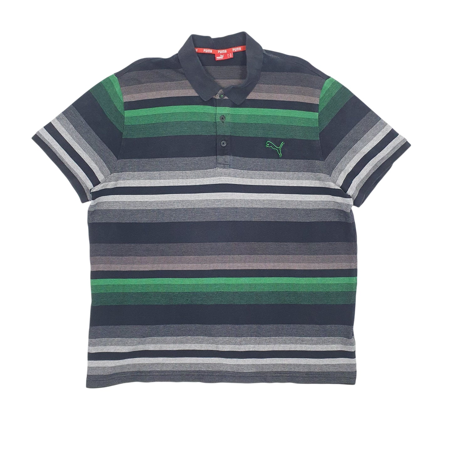 Mens Grey Puma  Short Sleeve Polo Shirt